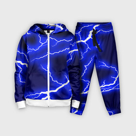 Детский костюм 3D с принтом СИНИЕ МОЛНИИ в городе Новоалтайск,  |  | abstraction | flame | geometry | hexagon | neon | paints | storm | stripes | texture | thunder | triangle | абстракция | брызги | геометрия | краски | молнии | неон | неоновый | соты | текстура