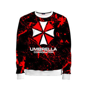 Детский свитшот 3D с принтом Umbrella Corporation. в городе Новоалтайск, 100% полиэстер | свободная посадка, прямой крой, мягкая тканевая резинка на рукавах и понизу свитшота | resident evil | umbrella corporation | амбрелла | амбрелла корпорейшн | вирус | вымышленная военная и фармацевтическая корпорация | игра | умбрелла