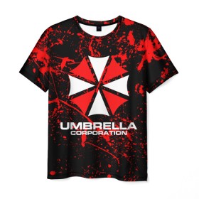 Мужская футболка 3D с принтом Umbrella Corporation. в городе Новоалтайск, 100% полиэфир | прямой крой, круглый вырез горловины, длина до линии бедер | resident evil | umbrella corporation | амбрелла | амбрелла корпорейшн | вирус | вымышленная военная и фармацевтическая корпорация | игра | умбрелла