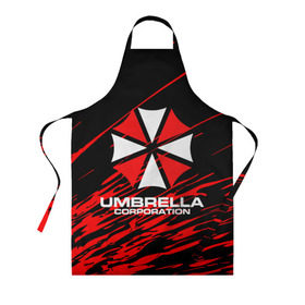 Фартук 3D с принтом Umbrella Corporation. в городе Новоалтайск, 100% полиэстер | общий размер — 65 х 85 см, ширина нагрудника — 26 см, горловина — 53 см, длина завязок — 54 см, общий обхват в поясе — 173 см. Принт на завязках и на горловине наносится с двух сторон, на основной части фартука — только с внешней стороны | resident evil | umbrella corporation | амбрелла | амбрелла корпорейшн | вирус | вымышленная военная и фармацевтическая корпорация | игра | умбрелла