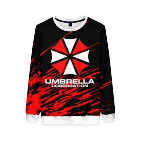 Женский свитшот 3D с принтом Umbrella Corporation. в городе Новоалтайск, 100% полиэстер с мягким внутренним слоем | круглый вырез горловины, мягкая резинка на манжетах и поясе, свободная посадка по фигуре | resident evil | umbrella corporation | амбрелла | амбрелла корпорейшн | вирус | вымышленная военная и фармацевтическая корпорация | игра | умбрелла