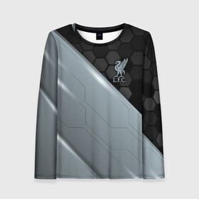 Женский лонгслив 3D с принтом Liverpool F.C. в городе Новоалтайск, 100% полиэстер | длинные рукава, круглый вырез горловины, полуприлегающий силуэт | anfield | champions league | doelpunt | espn | league | lfc | liverpool fc | madrid | melwood | mo salah | premier | voetbal | ziggo | британский | клуб | ливерпуль | футбольный