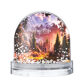 Снежный шар с принтом Horizon Zero Dawn в городе Новоалтайск, Пластик | Изображение внутри шара печатается на глянцевой фотобумаге с двух сторон | aloy | antasy girl | art | artwork | digital art | fantasy | horizon | horizon: zero dawn | landscape | tallneck | warrior fantasy | weapon | zero dawn