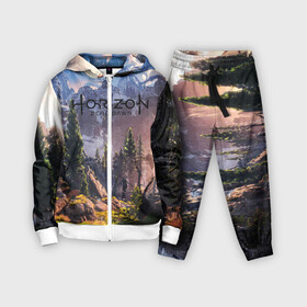 Детский костюм 3D с принтом Horizon Zero Dawn в городе Новоалтайск,  |  | aloy | antasy girl | art | artwork | digital art | fantasy | horizon | horizon: zero dawn | landscape | tallneck | warrior fantasy | weapon | zero dawn