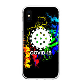 Чехол для iPhone XS Max матовый с принтом COVID-19 NEW в городе Новоалтайск, Силикон | Область печати: задняя сторона чехла, без боковых панелей | covid 19 | molecule | абстракция | клетки | коронавирус | медицина | микробы | молекулы | наука | нейрон | нейроны | текстура | текстуры | формула