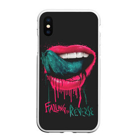 Чехол для iPhone XS Max матовый с принтом Falling in Reverse в городе Новоалтайск, Силикон | Область печати: задняя сторона чехла, без боковых панелей | Тематика изображения на принте: falling in reverse | gold | lips | mouth | rock | ronnie radke | teeth | tongue | губы | золото | зубы | рок | ронни радке | рот | язык