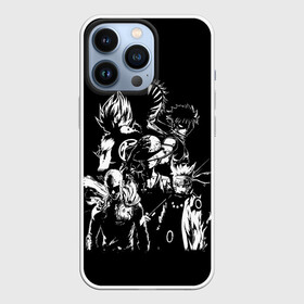 Чехол для iPhone 13 Pro с принтом Главные герои твоих любимых аниме тайтлов Ч Б в городе Новоалтайск,  |  | Тематика изображения на принте: anime heroes | gintama | high school dxd | no game no life | one piece | re:creators | satsuriku no tenshi | shokugeki no soma | sword art online | violet evergarden | аниме герои | атака на титанов | б | без игры жизни нет | бездомный бог | 