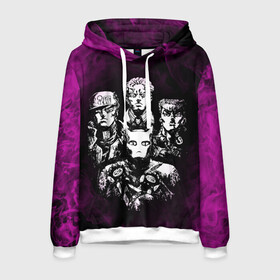 Мужская толстовка 3D с принтом JOJO`S BIZARRE ADVENTURE в городе Новоалтайск, 100% полиэстер | двухслойный капюшон со шнурком для регулировки, мягкие манжеты на рукавах и по низу толстовки, спереди карман-кенгуру с мягким внутренним слоем. | adventure | jojo | jojo s bizarre | jojo’s bizarre adventure | killer queen | yare yare daze | аниме | джоджо | манга | невероятные приключения джоджо | яре яре дазе