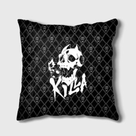 Подушка 3D с принтом KILLER QUEEN белая на черном в городе Новоалтайск, наволочка – 100% полиэстер, наполнитель – холлофайбер (легкий наполнитель, не вызывает аллергию). | состоит из подушки и наволочки. Наволочка на молнии, легко снимается для стирки | adventure | jojo | jojo s bizarre | jojo’s bizarre adventure | killer queen | yare yare daze | аниме | джоджо | манга | невероятные приключения джоджо | яре яре дазе