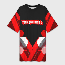Платье-футболка 3D с принтом TEAM FORTRESS 2 в городе Новоалтайск,  |  | characters | demoman | engineer | heavy | medic | pyro | sniper | soldier | spy | team fortress 2 | медик | персонажи | поджигатель | подрывник | пулеметчик | разведчик | снайпер | солдат | шпион