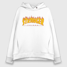 Женское худи Oversize хлопок с принтом STRANGER THINGS в городе Новоалтайск, френч-терри — 70% хлопок, 30% полиэстер. Мягкий теплый начес внутри —100% хлопок | боковые карманы, эластичные манжеты и нижняя кромка, капюшон на магнитной кнопке | 011 | eleven | season 3 | stranger things | stranger things season 3 | thrasher | одиннадцать | очень странные дела | очень странные дела 3 | очень странные дела 3 сезон | трэшер