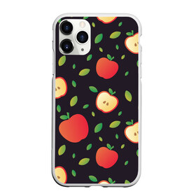 Чехол для iPhone 11 Pro Max матовый с принтом Яблочный узор в городе Новоалтайск, Силикон |  | Тематика изображения на принте: узор | узоры | фрукт | фрукты | яблоки | яблоко | ягода | ягоды