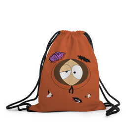 Рюкзак-мешок 3D с принтом South Park. Dead Kenny в городе Новоалтайск, 100% полиэстер | плотность ткани — 200 г/м2, размер — 35 х 45 см; лямки — толстые шнурки, застежка на шнуровке, без карманов и подкладки | broflovski | cartman | eric | kenny | kyle | marsh | park | south | stan | баттерс | брофловски | кайл | картман | кенни | леопольд | маккормик | марш | парк | стотч | стэн | эрик | южный