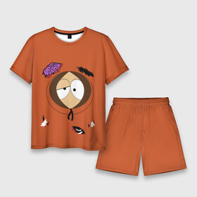 Мужской костюм с шортами 3D с принтом South Park. Dead Kenny в городе Новоалтайск,  |  | broflovski | cartman | eric | kenny | kyle | marsh | park | south | stan | баттерс | брофловски | кайл | картман | кенни | леопольд | маккормик | марш | парк | стотч | стэн | эрик | южный