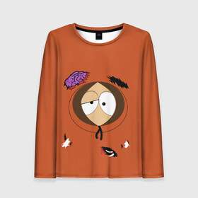 Женский лонгслив 3D с принтом South Park. Dead Kenny в городе Новоалтайск, 100% полиэстер | длинные рукава, круглый вырез горловины, полуприлегающий силуэт | broflovski | cartman | eric | kenny | kyle | marsh | park | south | stan | баттерс | брофловски | кайл | картман | кенни | леопольд | маккормик | марш | парк | стотч | стэн | эрик | южный