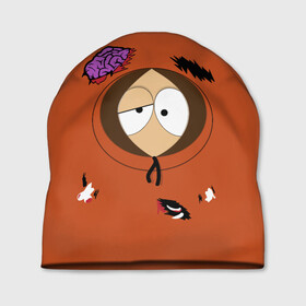 Шапка 3D с принтом South Park. Dead Kenny в городе Новоалтайск, 100% полиэстер | универсальный размер, печать по всей поверхности изделия | broflovski | cartman | eric | kenny | kyle | marsh | park | south | stan | баттерс | брофловски | кайл | картман | кенни | леопольд | маккормик | марш | парк | стотч | стэн | эрик | южный