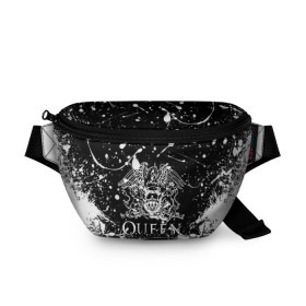 Поясная сумка 3D с принтом QUEEN. в городе Новоалтайск, 100% полиэстер | плотная ткань, ремень с регулируемой длиной, внутри несколько карманов для мелочей, основное отделение и карман с обратной стороны сумки застегиваются на молнию | queen | британская рок группа | квин | куин | кьюин | мистер робот | музыка | рами малек | рок | рок музыка | фредди меркьюри