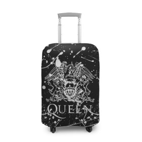 Чехол для чемодана 3D с принтом QUEEN. в городе Новоалтайск, 86% полиэфир, 14% спандекс | двустороннее нанесение принта, прорези для ручек и колес | queen | британская рок группа | квин | куин | кьюин | мистер робот | музыка | рами малек | рок | рок музыка | фредди меркьюри