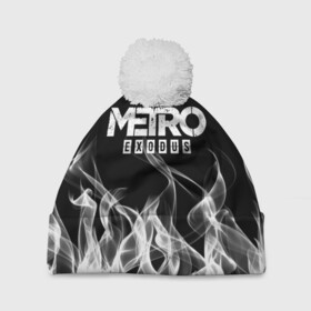 Шапка 3D c помпоном с принтом METRO EXODUS. в городе Новоалтайск, 100% полиэстер | универсальный размер, печать по всей поверхности изделия | exodus | horror | metro 2033 | metro exodus | sparta | survival | артём | игры | исход | метро | метро 2035 | спарта | спартанцы