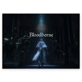 Поздравительная открытка с принтом Bloodborne. в городе Новоалтайск, 100% бумага | плотность бумаги 280 г/м2, матовая, на обратной стороне линовка и место для марки
 | bloodborne | bloodborne 2 | esport | game | playstation | бладборн | игра | киберспорт | киберспортсмен | порождение крови