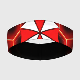 Повязка на голову 3D с принтом UMBRELLA CORP в городе Новоалтайск,  |  | ada wong | biohazard | leon | nemesis | project resistance | raccoon city | re | re3 | resident evil | resident evil 3 | rpd | stars | umbrella | ада вонг | амбрелла | немезис | ужасы