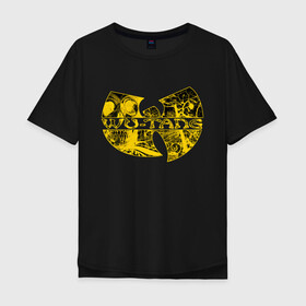 Мужская футболка хлопок Oversize с принтом Wu-Tang Clan. в городе Новоалтайск, 100% хлопок | свободный крой, круглый ворот, “спинка” длиннее передней части | genius gza | method man | razor rza | wu tang | wu tang clan | ву танг клан | гангста рэп | гангстеры | девяти человек | музыка | хип хоп