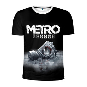 Мужская футболка 3D спортивная с принтом METRO EXODUS. в городе Новоалтайск, 100% полиэстер с улучшенными характеристиками | приталенный силуэт, круглая горловина, широкие плечи, сужается к линии бедра | exodus | horror | metro 2033 | metro exodus | sparta | survival | артём | игры | исход | метро | метро 2035 | спарта | спартанцы