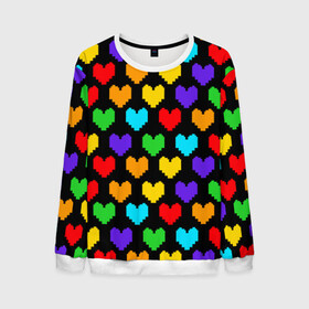 Мужской свитшот 3D с принтом UNDERTALE HEART в городе Новоалтайск, 100% полиэстер с мягким внутренним слоем | круглый вырез горловины, мягкая резинка на манжетах и поясе, свободная посадка по фигуре | asriel dreemurr | chara | frisk | gaster blaster | sans | undertale | азриэль дримурр | андертейл | гастер | меттатон | санс | фриск | чара