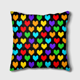 Подушка 3D с принтом UNDERTALE HEART в городе Новоалтайск, наволочка – 100% полиэстер, наполнитель – холлофайбер (легкий наполнитель, не вызывает аллергию). | состоит из подушки и наволочки. Наволочка на молнии, легко снимается для стирки | asriel dreemurr | chara | frisk | gaster blaster | sans | undertale | азриэль дримурр | андертейл | гастер | меттатон | санс | фриск | чара