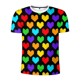 Мужская футболка 3D спортивная с принтом UNDERTALE HEART в городе Новоалтайск, 100% полиэстер с улучшенными характеристиками | приталенный силуэт, круглая горловина, широкие плечи, сужается к линии бедра | asriel dreemurr | chara | frisk | gaster blaster | sans | undertale | азриэль дримурр | андертейл | гастер | меттатон | санс | фриск | чара