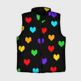 Женский жилет утепленный 3D с принтом UNDERTALE HEART в городе Новоалтайск,  |  | asriel dreemurr | chara | frisk | gaster blaster | sans | undertale | азриэль дримурр | андертейл | гастер | меттатон | санс | фриск | чара