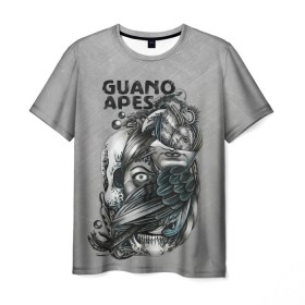 Мужская футболка 3D с принтом Guano Apes в городе Новоалтайск, 100% полиэфир | прямой крой, круглый вырез горловины, длина до линии бедер | guano apes | offline | open your eyes | proud like a god | rock | sandra nasiс | альтернатива | альтернативный рок | музыка | рок | рок квартет | сандра насич