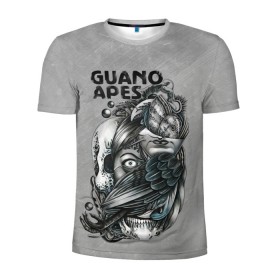 Мужская футболка 3D спортивная с принтом Guano Apes в городе Новоалтайск, 100% полиэстер с улучшенными характеристиками | приталенный силуэт, круглая горловина, широкие плечи, сужается к линии бедра | guano apes | offline | open your eyes | proud like a god | rock | sandra nasiс | альтернатива | альтернативный рок | музыка | рок | рок квартет | сандра насич