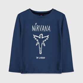 Детский лонгслив хлопок с принтом Nirvana In utero в городе Новоалтайск, 100% хлопок | круглый вырез горловины, полуприлегающий силуэт, длина до линии бедер | Тематика изображения на принте: in utero | nevermind | nirvana | nirvana in utero | smile | курт кобейн | нирвана | нирвана in utero