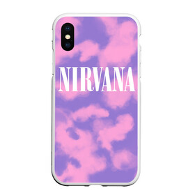 Чехол для iPhone XS Max матовый с принтом NIRVANA в городе Новоалтайск, Силикон | Область печати: задняя сторона чехла, без боковых панелей | in utero | nevermind | nirvana | nirvana in utero | nirvana logo | smile | курт кобейн | нирвана | нирвана in utero | нирвана лого