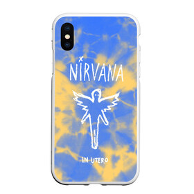 Чехол для iPhone XS Max матовый с принтом NIRVANA в городе Новоалтайск, Силикон | Область печати: задняя сторона чехла, без боковых панелей | in utero | nevermind | nirvana | nirvana in utero | nirvana logo | nirvana nevermind | smile | курт кобейн | нирвана | нирвана in utero | нирвана лого