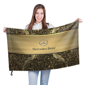 Флаг 3D с принтом MERCEDES GOLD | МЕРСЕДЕС ГОЛД в городе Новоалтайск, 100% полиэстер | плотность ткани — 95 г/м2, размер — 67 х 109 см. Принт наносится с одной стороны | 2020 | amg | auto | brabus | clk | cls | glk | mercedes | mercedes benz | slk | sport | авто | автомобиль | автомобильные | амг | брабус | бренд | глк | марка | машины | мерседес | слк | спорт | цлк | цлс