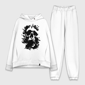 Женский костюм хлопок Oversize с принтом Hell в городе Новоалтайск,  |  | covid 19 | hell | jaw | orbits | paint | pandemic | skull | teeth | virus | ад | вирус | елазницы | зубы | коронавирус | краска | оскал | пасть | череп | эпидемия