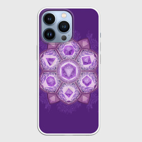 Чехол для iPhone 13 Pro с принтом DnD Dices   Lavander в городе Новоалтайск,  |  | dices lavander | dnd | dungeonse dragons | днд | игра | кубик | лаванда