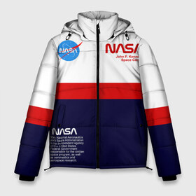 Мужская зимняя куртка 3D с принтом NASA в городе Новоалтайск, верх — 100% полиэстер; подкладка — 100% полиэстер; утеплитель — 100% полиэстер | длина ниже бедра, свободный силуэт Оверсайз. Есть воротник-стойка, отстегивающийся капюшон и ветрозащитная планка. 

Боковые карманы с листочкой на кнопках и внутренний карман на молнии. | Тематика изображения на принте: nasa | астронавт | вселенная | звёзды | космический | космонавт | космонавтика | космос | наса | ракета | шатл