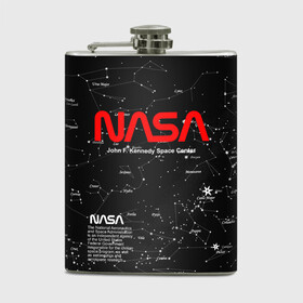 Фляга с принтом NASA в городе Новоалтайск, металлический корпус | емкость 0,22 л, размер 125 х 94 мм. Виниловая наклейка запечатывается полностью | nasa | астронавт | вселенная | звёздная карта | звёзды | космический | космонавт | космонавтика | космос | наса | ракета | шатл