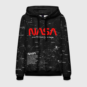 Мужская толстовка 3D с принтом NASA в городе Новоалтайск, 100% полиэстер | двухслойный капюшон со шнурком для регулировки, мягкие манжеты на рукавах и по низу толстовки, спереди карман-кенгуру с мягким внутренним слоем. | Тематика изображения на принте: nasa | астронавт | вселенная | звёздная карта | звёзды | космический | космонавт | космонавтика | космос | наса | ракета | шатл