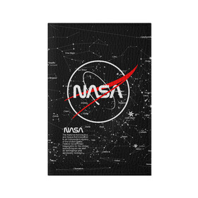 Обложка для паспорта матовая кожа с принтом NASA в городе Новоалтайск, натуральная матовая кожа | размер 19,3 х 13,7 см; прозрачные пластиковые крепления | Тематика изображения на принте: nasa | астронавт | вселенная | звёздная карта | звёзды | космический | космонавт | космонавтика | космос | наса | ракета | шатл