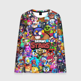 Мужской лонгслив 3D с принтом BRAWL STARS EL PRIMO в городе Новоалтайск, 100% полиэстер | длинные рукава, круглый вырез горловины, полуприлегающий силуэт | 8 bit | bibi | brawl stars | brock | bull | crow | dinomike | el primo | leon | mobile game | nita | poko | ricochet | sandy | shall | stars | tara | бравл старс | ворон | леон | мобильные игры