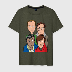 Мужская футболка хлопок с принтом The Big Bang Theory Guys в городе Новоалтайск, 100% хлопок | прямой крой, круглый вырез горловины, длина до линии бедер, слегка спущенное плечо. | big bang theory | howard wolowitz | leonard hofstadter | penny | raj | sheldon cooper | stuart bloom | vdgerir | воловитц | леонард хофстедер | пэнни | радж | раджешь кутрапалли | тбв | теория большого взрыва | чак лорри | шелдон | шэл
