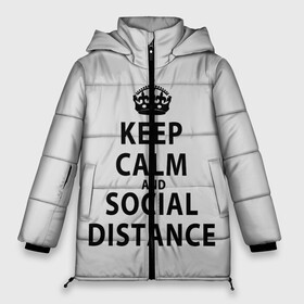 Женская зимняя куртка 3D с принтом Keep Calm And Social Distance в городе Новоалтайск, верх — 100% полиэстер; подкладка — 100% полиэстер; утеплитель — 100% полиэстер | длина ниже бедра, силуэт Оверсайз. Есть воротник-стойка, отстегивающийся капюшон и ветрозащитная планка. 

Боковые карманы с листочкой на кнопках и внутренний карман на молнии | 2019 | biohazard | calm | china | coronavirus | covid 19 | inc | keep | ncov | ncov19 | ncov2019 | plague | survivor | virus | warning | вирус | дистанцию | коронавирус | соблюдай
