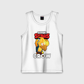 Детская майка хлопок с принтом BRAWL STARS CROW PHOENIX в городе Новоалтайск,  |  | 8 bit | 8 бит | bibi | brawl stars | crow | el brown | leon | leon shark | max | mr.p | phoenix | sally leon | shark | sprout | stars | virus | werewolf | акула | биби | вирус | ворон | леон | оборотень | пингвин