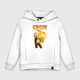 Детское худи Oversize хлопок с принтом BRAWL STARS CROW PHOENIX в городе Новоалтайск, френч-терри — 70% хлопок, 30% полиэстер. Мягкий теплый начес внутри —100% хлопок | боковые карманы, эластичные манжеты и нижняя кромка, капюшон на магнитной кнопке | Тематика изображения на принте: 8 bit | 8 бит | bibi | brawl stars | crow | el brown | leon | leon shark | max | mr.p | phoenix | sally leon | shark | sprout | stars | virus | werewolf | акула | биби | вирус | ворон | леон | оборотень | пингвин