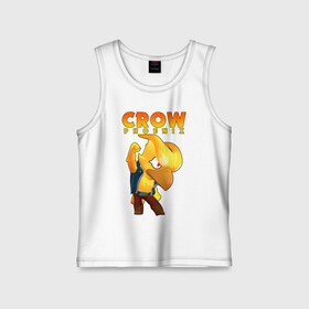 Детская майка хлопок с принтом BRAWL STARS CROW PHOENIX в городе Новоалтайск,  |  | 8 bit | 8 бит | bibi | brawl stars | crow | el brown | leon | leon shark | max | mr.p | phoenix | sally leon | shark | sprout | stars | virus | werewolf | акула | биби | вирус | ворон | леон | оборотень | пингвин