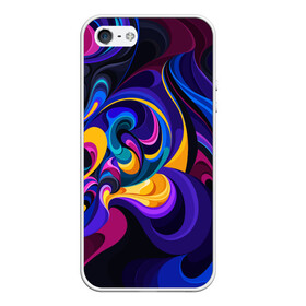 Чехол для iPhone 5/5S матовый с принтом ABSTRACT COLOR в городе Новоалтайск, Силикон | Область печати: задняя сторона чехла, без боковых панелей | abstraction | geometry | hexagon | neon | paints | stripes | texture | triangle | абстракция | брызги | геометрия | краски | неон | неоновый | соты | текстура